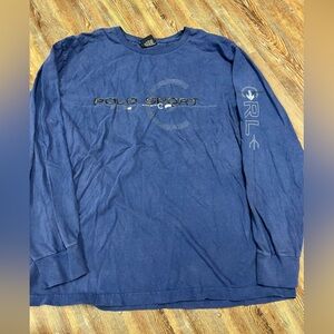 Vintage y2k Blue Polo Sport long sleeve shirt